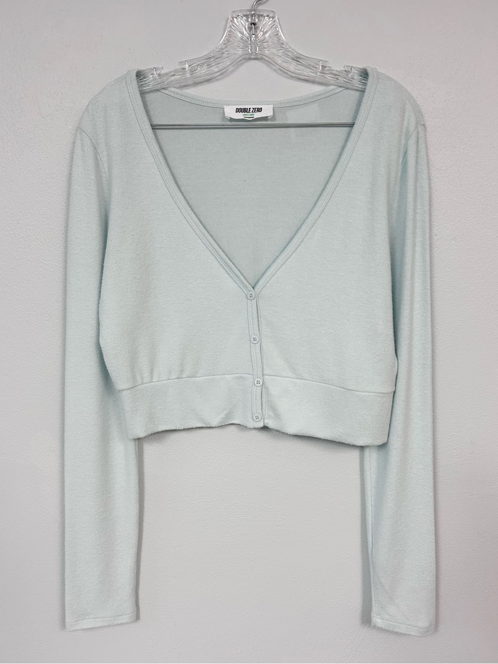 TALL! DOUBLE ZERO 🛋️ Cropped Long-Sleeved Cardigan Sweater - Size L